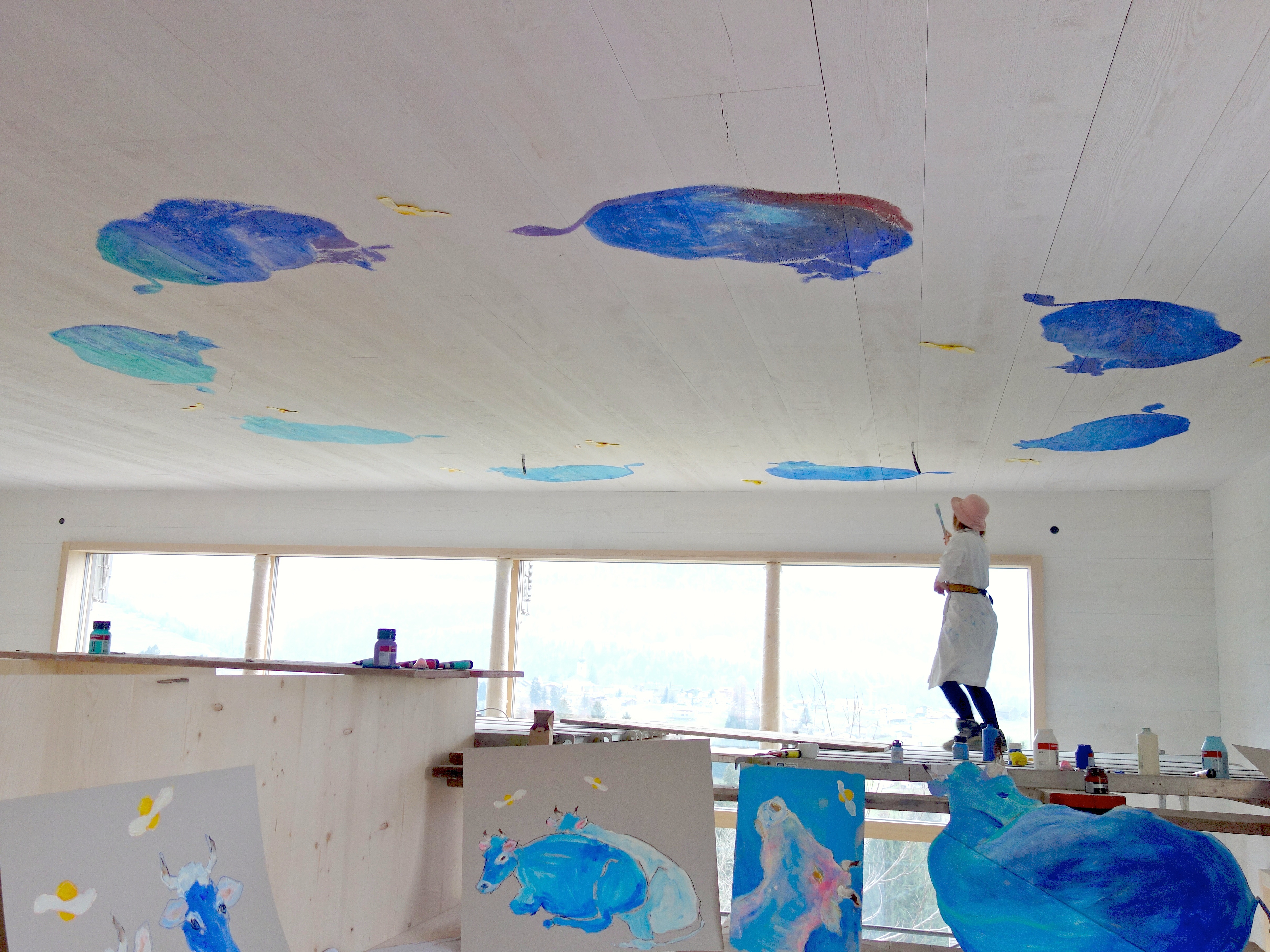 Ceiling Painting Husar 8 Cows 11 Eggs